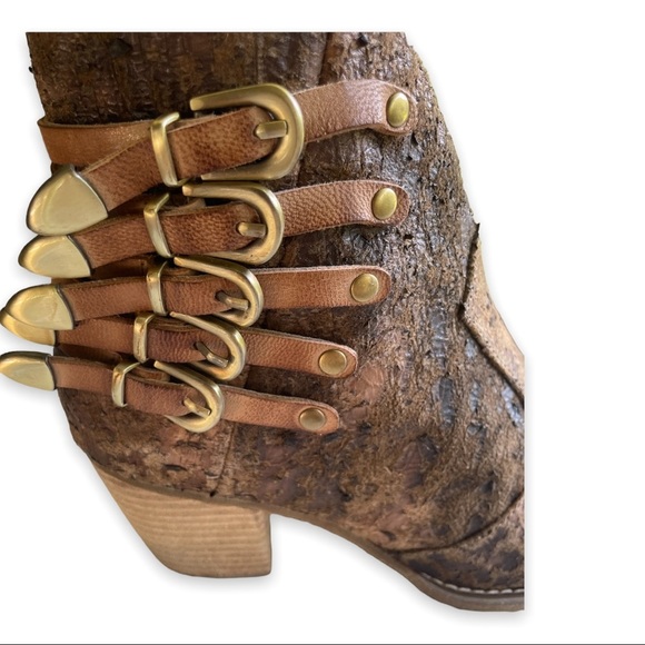 Antelope Western Boots Haddi Q25 Stacked Heel Unique Low Bootie Size 8 - Picture 3 of 8